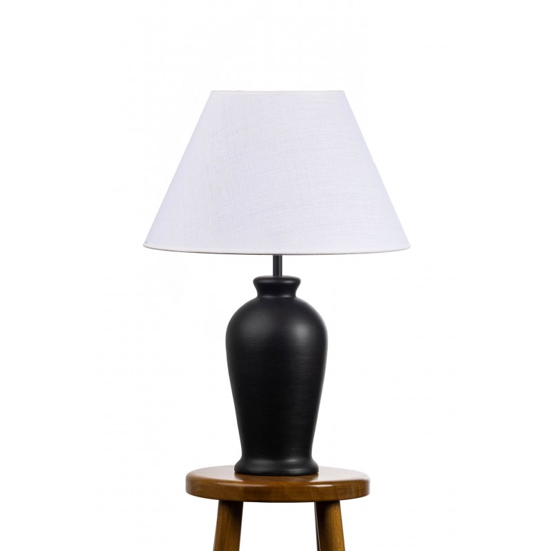 Lampa ceramiczna ERIS w kolorze czarnym /HAND MADE/ab.biały